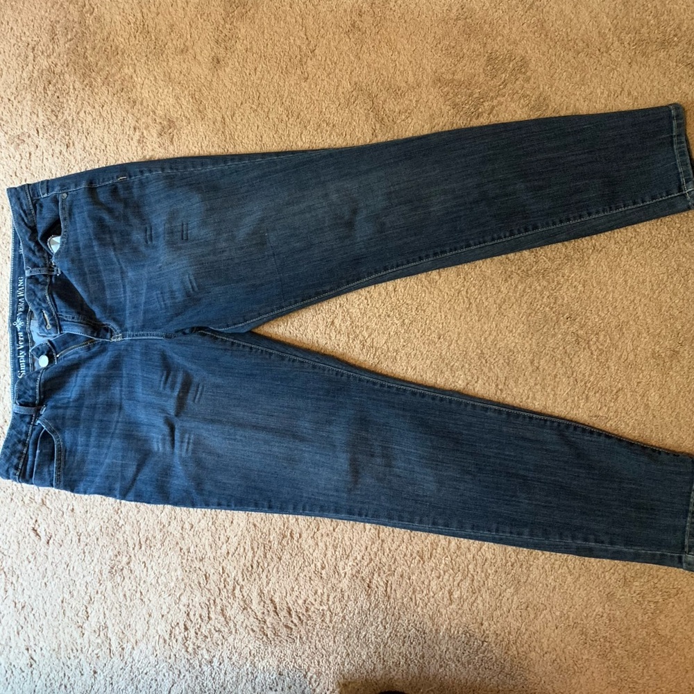 Skinny blue jeans